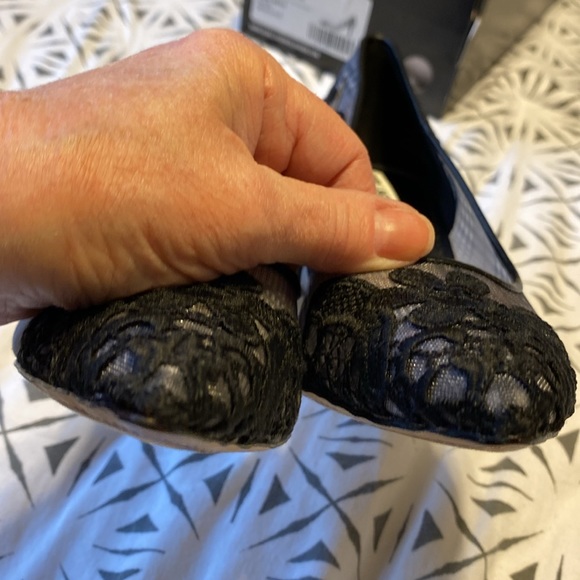 Karl Lagerfeld Black Mesh/Lace Heels - Picture 6 of 9